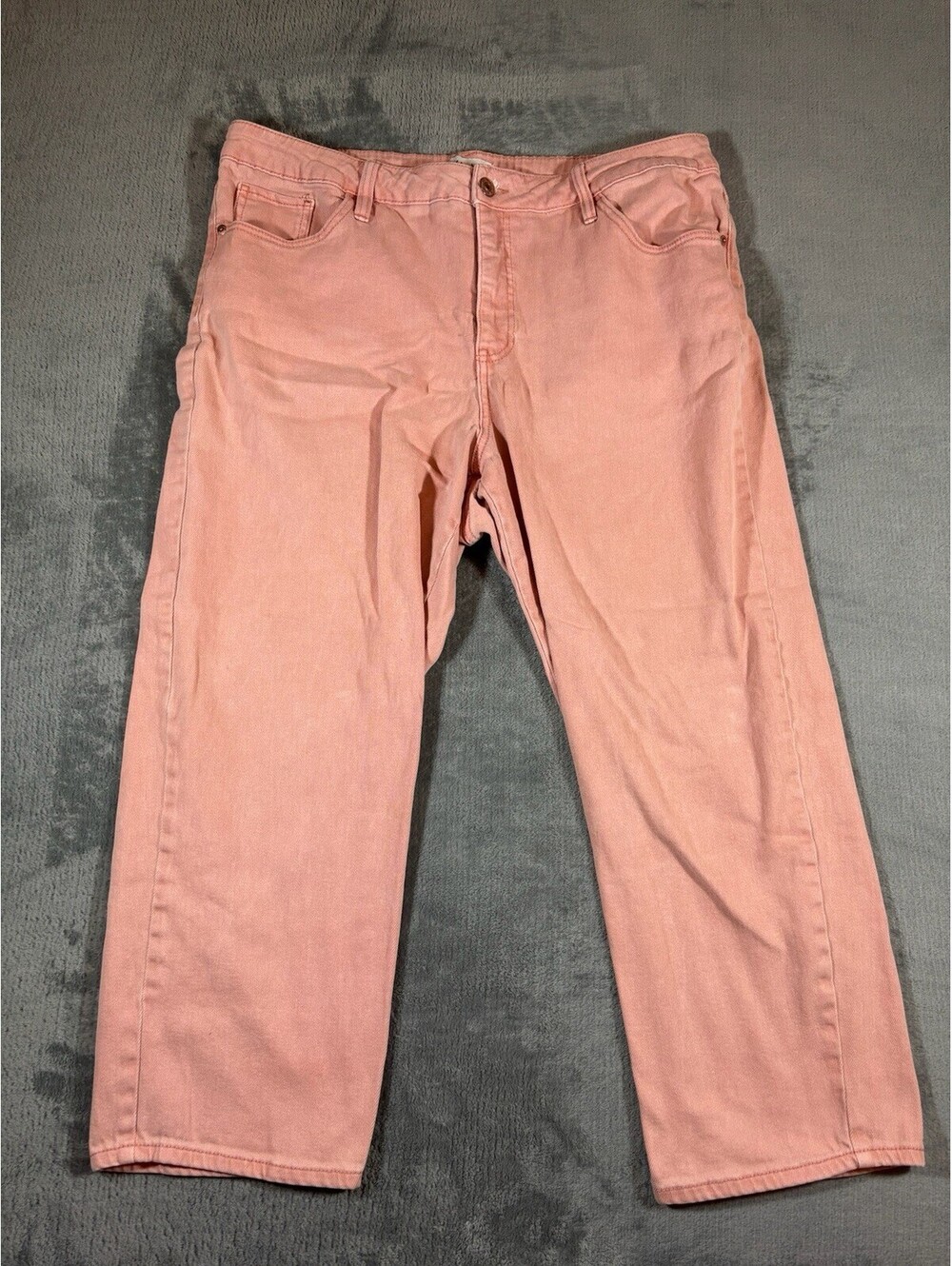 Ava & Viv High Rise Slim Straight Stretch Jeans Size 18W Salmon Casual Classic